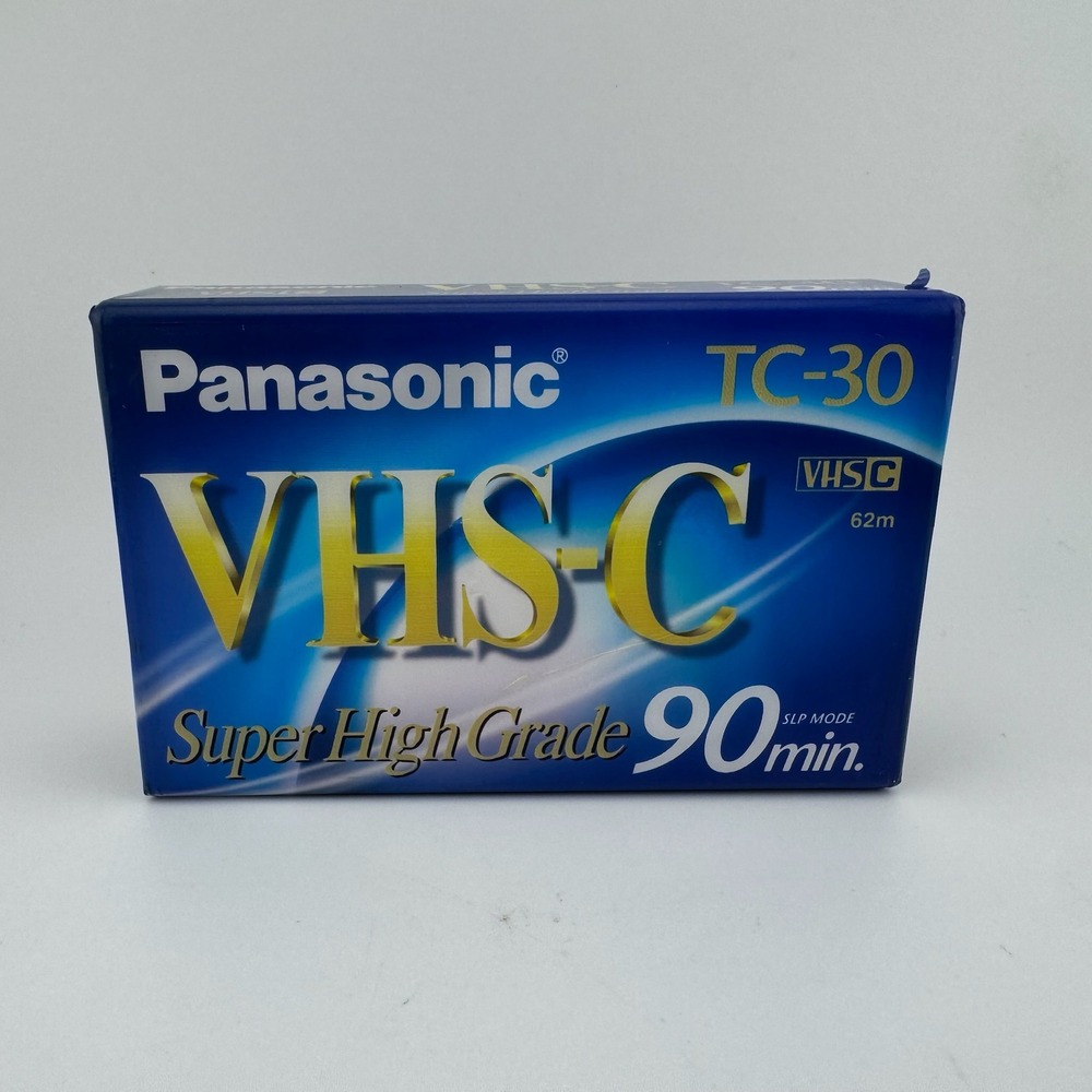 Panasonic‎ VHS-C Tape TC-30 Blue New Super High Grade 90min NV-TC30AH-C